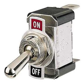 Metal Toggle Switch Off/On SPST (Contacts Rated 20A at 12V) 100 Pce