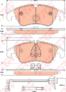 Brake Pad Set Inc. Wear Sensor (DB2186)