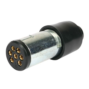 Trailer Plug 7 Pin Small Round Metal