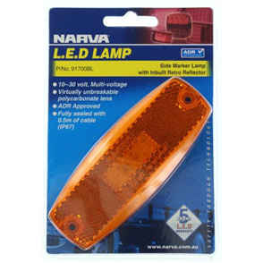 Side Marker Light Amber LED 9 to 33V