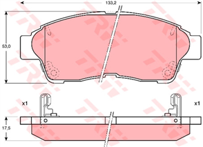 DTEC Brake Pad Set (DB1267)