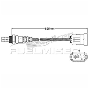 OXYGEN SENSOR DIRECT FIT 4 WIRE 825MM CABLE