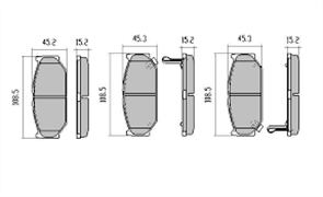 FRONT DISC BRAKE PADS - SUZUKI SWIFT 05- DB1818 E