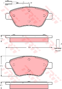 Brake Pad Set Inc. Wear Sensor (DB1712)