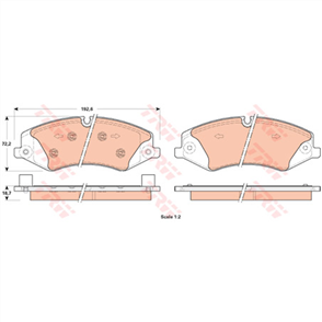 TRW Front Brake Pad Set Range Rover