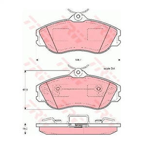 FRONT DISC BRAKE PADS - MITSUBISHI 380 05-