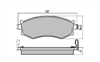 FRONT DISC BRAKE PADS - NISSAN CERAMIC 97-02