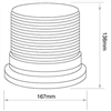 LED Beacon / Strobe Amber 12 or 24V Pole Mount