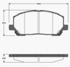 FRONT DISC BRAKE PADS - TOYOTA HIGHLANDER MCU28 03-07