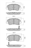 FRONT DISC BRAKE PADS - KIA RIO 11- DB2272 E