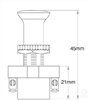 Push Pull Switch On / Off SPST 16A at 12V Single Blister Pack