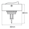 Rocker Switch On/Off SPST 12V Red Illuminated (Contacts Rated 30A @ 12