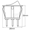 Rocker Switch On/Off SPST 12V Green Illuminated (Contacts Rated 10A @