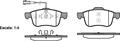 FRONT DISC BRAKE PADS - ALFA 159, BRERA, SPIDER  05-