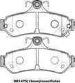 REAR DISC BRAKE PADS - TOYOTA CAMRY ACV3#,4  02-11 DB1475 E