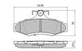 DB1204 E REAR DISC BRAKE PADS - MITSUBISHI MAGNA 91-03