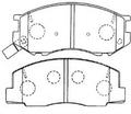 DB306 E FRONT DISC BRAKE PADS - TOYOTA LITE ACE AKEBONO 82-92