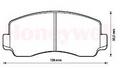 DB297 E FRONT DISC BRAKE PADS - MITSUBISHI L200,L300 80-86