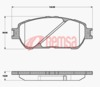 FRONT DISC BRAKE PADS - TOYOTA LEXUS MCV30R 01-06 DB1490 UC