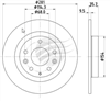 TRADE LINE BRAKE DISC ROTOR REAR PAIR BDR10036TL