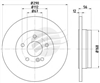 EURO-LINE BRAKE DISC ROTOR PAIR BDR13650EL