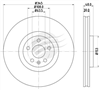 EURO-LINE GEOZINC BRAKE DISC PAIR BDR16136EL