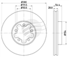 EURO-LINE BRAKE DISC ROTOR PAIR BDR17600EL