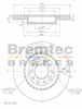 EURO-LINE DISC ROTOR PAIR ALFA ROMEO REAR 292MM BDR19940EL