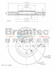 EURO-LINE BRAKE DISC ROTOR PAIR BDR20320EL