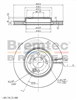 EURO-LINE BRAKE DISC ROTOR PAIR BDR21970EL