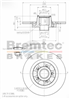 BRAKE DISC REAR INCL BEARING RENAULT KANGOO BDR22390EL