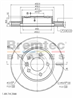 EURO-LINE BRAKE DISC ROTOR PAIR BDR22430EL