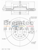 EURO-LINE BRAKE DISC FRONT PAIR AUDI SKODA VOLKSWAGEN BDR22530EL