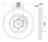 TRADE LINE BRAKE DISC ROTOR FRONT BDR2454TL