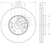 EUROLINE ZINC COATED BRAKE PAIR DISC ROTORS BDR25470EL