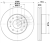 EURO-LINE BRAKE DISC ROTOR PAIR BDR25853EL