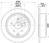 TRADELINE ROTOR [EACH] WRX REAR 286MM SOLID PCD 114MM BDR26431TL