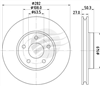 TRADE LINE BRAKE DISC ROTOR FORD FOCUS 2018- FRONT 282MM BDR28289TL