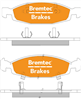 TRADE-LINE FRONT BRAKE PADS SET JEEP GRAND CHEROKEE WJ BT034TS