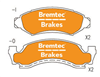 4WD BRAKE PADS SET FORD F150 1979-90 BT054E