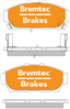 TRADE-LINE BRAKE PADS SET HONDA INTEGRA 1.6 DB6 1993-10 BT126TS