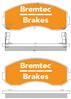 4WD BRAKE PADS SET KIA K2900 2.9D 2008- BT1285E