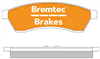 TRADELINE BRAKE PAD SET REAR HOLDEN EPICA 1.8, 2.5 2007- BT1509TS