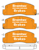 4WD BRAKE PADS SET TOYOTA COASTER HZB40,HZD50 BT1955E