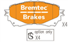 PRO-LINE BRAKE PADS SET MAZDA 6 (GJ, GH) 2.5L 2012- BT19820PRO