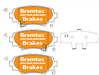 PRO-LINE BRAKE PADS SET MAZDA 3 (BM) 2.0L 2014- BT20080PRO