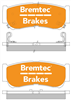 TRADELINE BRAKE PAD SET REAR SANTE FE CM. LDV D90, T60 BT2109TS