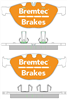 TRADELINE BRAKE PAD SET FRONT BMW 7 SERIES E65, E66 750Li BT2110TS