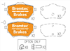 EURO-LINE BRAKE PADS SET PEUGEOT 308 II 1.6L 2013- BT22540ELC