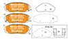 TRADE-LINE BRAKE PADS SET KIA CARNIVAL (MC811) 3.3L BT23030TS